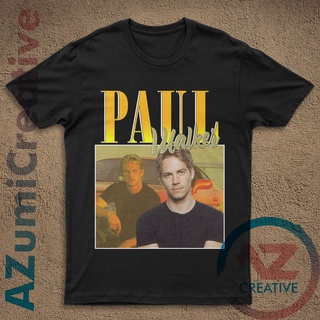 เสื้อยืดโอเวอร์ไซส์เสื้อยืด Paul Walker สไตล์วินเทจ 90s แฟชั่นS-3XL