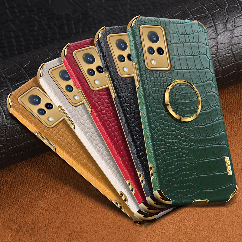 ภาพสินค้าVIVO V21 5G Case เคส Finger Ring Stand Vehicle Magnetic Features Phone Case เคสโทรศัพท High Quality Leather Protective Back Cover จากร้าน chuang168.th บน Shopee ภาพที่ 1