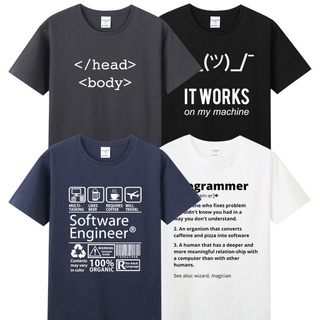 เสื้อคู่วินเทจ - เสื้อยืดวินเทจคอกลมแขนสั้นผู้ชายฤดูร้อน HTML โปรแกรม GEEK เสื้อผ้า GEEK-5XL