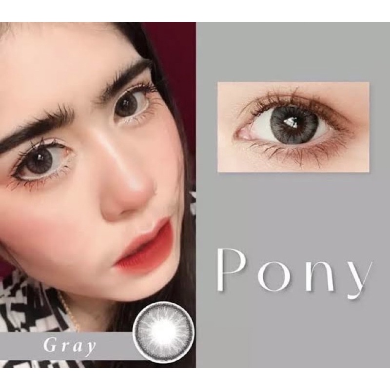 คอนแทคเลนส์โพนี่สีเทาโพนี่เทาponygrayมีค่าสายตาขนาดbigeye