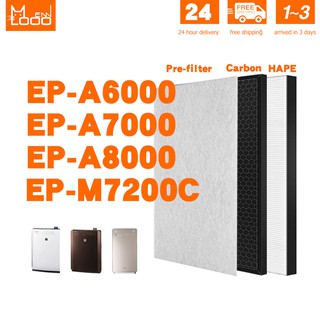 ภาพหน้าปกสินค้ากรองสำหรับ Hitachi เครื่องฟอกอากาศ EPF-DV1000H กรองฝุ่น EP-A6000 EP-A7000 EP-A8000 EP-M7200C HEPA กรอง + กรองคาร์บอน ที่เกี่ยวข้อง