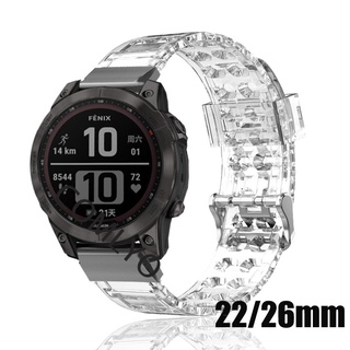 สายนาฬิกาข้อมือ TPU แบบใส สําหรับ Garmin Fenix 7X 7 6 6X Pro Solar Enduro 5X Plus 3HR Descent MK1 Mk2 Mk2i