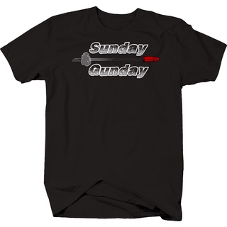 [S-5XL]เสื้อยืด พิมพ์ลาย Sunday Gunday Shooting Gun rights Ranges สไตล์คลาสสิก ไม่ซ้ําใคร สําหรับผู้ชาย 249519