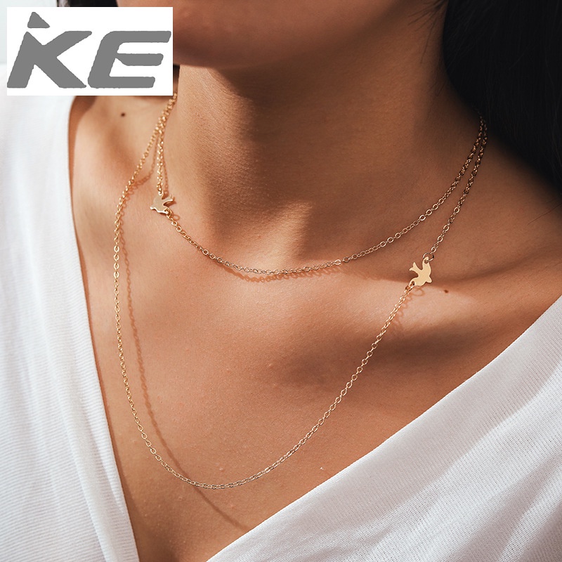double-chain-peace-dove-necklace-ladies-short-bird-clavicle-necklace-for-girls-for-women-low
