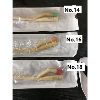 ภาพขนาดย่อของภาพหน้าปกสินค้าFoley Catheter 2 way สายสวนปัสสาวะ 2 ทาง เบอร์ 14, 16, 18 (ยกกล่อง 10 เส้น) จากร้าน healtohome บน Shopee