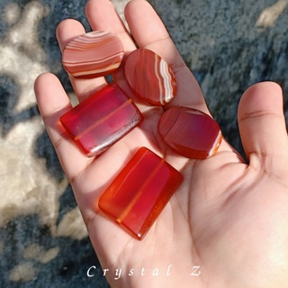 Agate | อาเกต เป็นกลุ่ม Chalcedony เนื้อหินออกสีส้ม 🌈 เจาะรู  คาเนเลียน