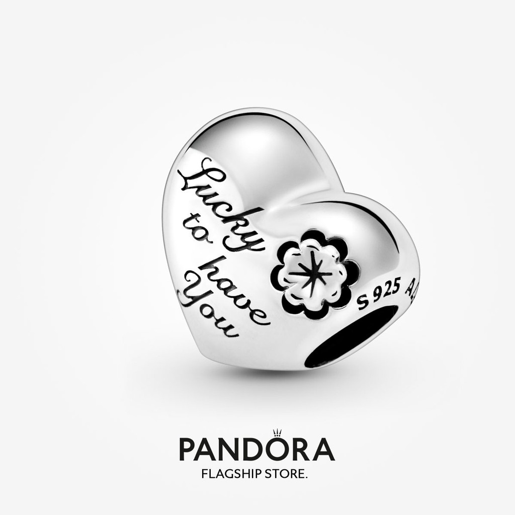 pandora-จี้รูปหัวใจและใบโคลเวอร์-ของขวัญวันเกิด-สําหรับสุภาพสตรี-p825