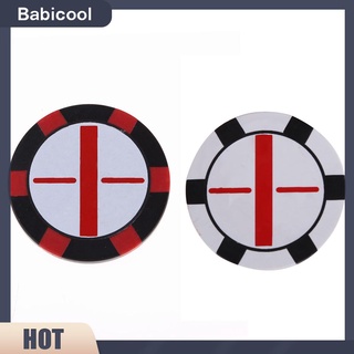 Babicool ตัวมาร์กลูกกอล์ฟ แบบแบน 1.5 นิ้ว ชนิดโลหะ ABS