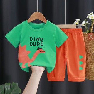 ชุดสูทแขนสั้นเด็กกางเกงขาสั้นแขนสั้นเด็กและเสื้อยืดทูพีซ