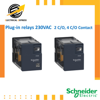 Plug-in relays 230VAC  2C/O, 4C/O Contact/รีเลย์/RXM/ปลั๊กอินรีเลย์ 2คอนแทค, 4คอนแทค/Scnneider