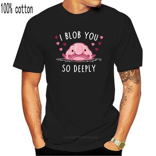 เสื้อสาวอวบ - ผู้ชายเสื้อยืดพิมพ์ตลก I Blob คุณ Blobfish รัก s เสื้อยืดเสื้อยืด wos tshirt