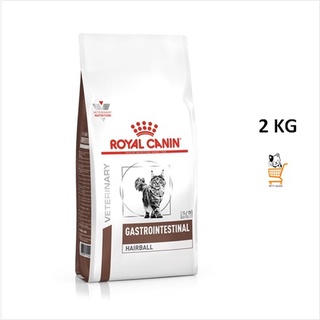 Royal Canin VET Cat Gastrointestinal Hairball 2 KG อาหารแมว กำจัดก้อนขน แมวโต อาหารเม็ด 1 ถุง