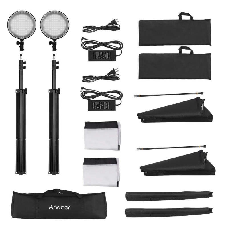 สตูดิโอsoftbox-ไฟต่อเนื่องled-ไฟสตูดิโอถ่ายภาพ-ปรับเพิ่มความสว่างได้-2ชุด