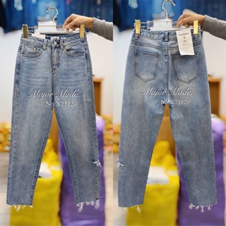 -High-waist boyfriend jeans 🇰🇷🇰🇷  กางเกงยีนส์ Boyfriend