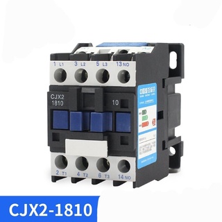 CJX2-1810 LC1 AC Contactor 18A 3เฟสแรงดันไฟฟ้า 220V 50/60Hz Din Rail ติดตั้ง3 P + 1NO ปกติเปิด