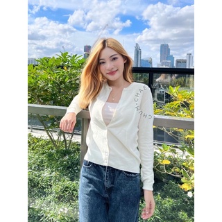 เสื้อไหมพรมผู้หญิง เสื้อไหมพรมญี่ปุ่น MUJI : UV cut lecture crew neck cardigan เสื้อคลุมกันลมกันแดด #17126766021