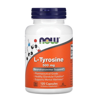 ภาพขนาดย่อของภาพหน้าปกสินค้าพร้อมส่ง แอลไทโรซีน Now Foods, L-Tyrosine, 500 mg, 120 Capsules จากร้าน vitamart บน Shopee ภาพที่ 2