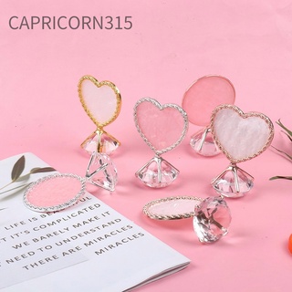 Capricorn315 ที่วางเครื่แงประดับ รูปหัวใจ ขอบมันวาว อุปกรณ์ตกแต่งเล็บเพชร ที่วางเล็บ สองด้าน ดีไซน์หรูหรา สําหรับโชว์เล็บ