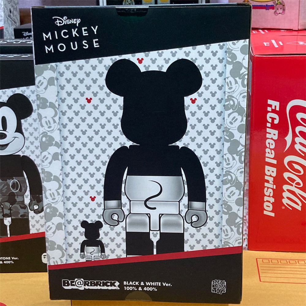 MICKEY MOUSE REVERSE Ver.100％ &amp; 400％ Bearbrick Fragment MICKEY MOUSE 100% & 400% Set REVERSE - US