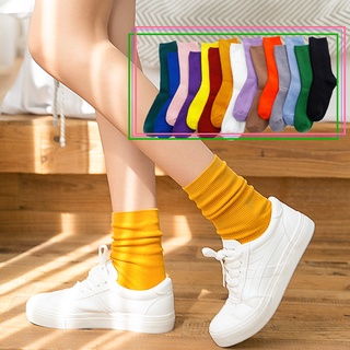 ภาพหน้าปกสินค้าfashion socks middle ankle solid color ที่เกี่ยวข้อง