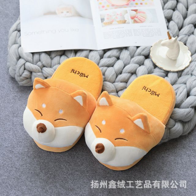 mochi-รองเท้าแตะหมาชิบะใส่ในบ้าน-รองเท้าสลิปเปอร์หมาน่ารัก-ชิบะ-shiba-husgy