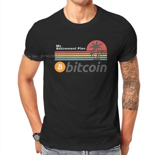 เสื้อยืดผ้าฝ้ายพิมพ์ลายขายดี เสื้อยืดคอกลม ผ้าฝ้าย พิมพ์ลาย Bitcoin Cryptocurrency Meme My Retirement Plan พลัสไซซ์ แฟชั