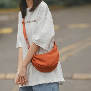 กระเป๋า uniqlo กระเป๋าผ้า Round Mini Shoulder Bag กระเป๋าผ้าขนนุ่ม SC4377