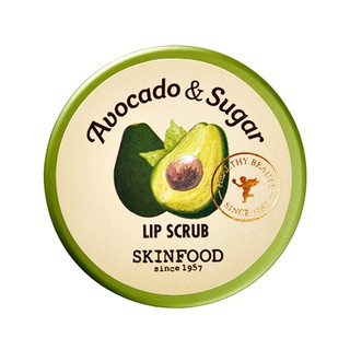 Skinfood Avocado &amp; Sugar Lip Scrub 14g ลิปสครับ สกินฟู้ด