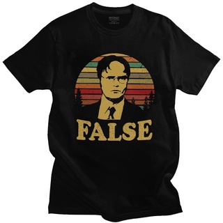 เสื้อยืดผ้าฝ้ายพิมพ์ลาย เสื้อยืดแขนสั้น พิมพ์ลายกราฟฟิค The Office Tv Series Dwight Schrute สไตล์วินเทจ สําหรับผู้ชาย