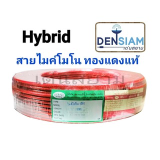 สั่งปุ๊บ ส่งปั๊บ Hybrid สายไมค์โมโนแบบถักขนาด 6 มิล ยาว 100 เมตร ทองแดงแท้ บัดกรีง่าย