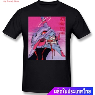 My Trendy Store อีวานเกเลียนเสื้อยืดแขนสั้น Taozhezheluozi Neon Genesis Evangelion T-Shirt Mens Short Sleeve Tee Graphic