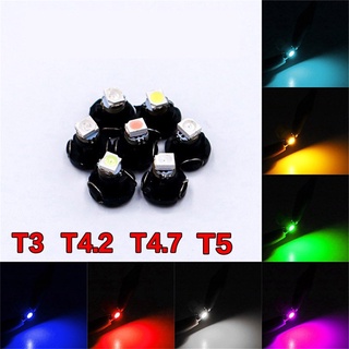 1 ชิ้นรถยนต์รถจักรยานยนต์แดชบอร์ดไฟ LED 1SMD ซุปเปอร์สว่างหลอดไฟ LED T3 T4.2 T4.7 T5 ไฟแสดงสถานะหลอดไฟเตือนแดชบอร์ดอุปกรณ์เสริมในรถยนต์ไฟภายในรถยนต์