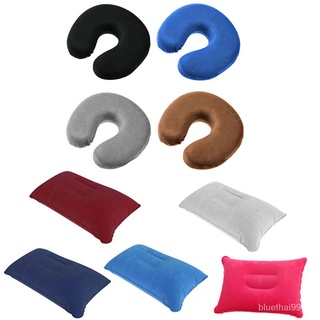 【บลูไดมอนด์】Rectangle U Shaped Travel Pillow Car Air Flight Inflatable Pillows Neck Support Headrest Cushion Soft Nursin