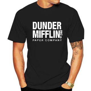 เสื้อยืดผ้าฝ้ายพรีเมี่ยม เสื้อยืดแขนสั้นลําลอง ผ้าฝ้าย พิมพ์ลาย The Office TV Show Dunder Mifflin สไตล์สตรีท แฟชั่นสําหร
