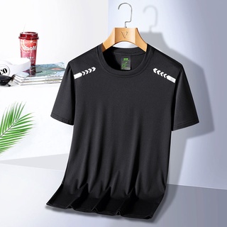 เสื้อกีฬาแขนสั้นลําลอง ทรงหลวม แบบแห้งเร็ว ใช้งานกลางแจ้ง สําหรับผู้ชาย