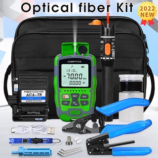 Fiber optic tool kit COMPTYCO AUA-MC7 ชุดเครื่องมือไฟเบอร์ออปติก Optical Power Meter -70+ ~ 10dbm Visual Fault Locator 10km เครื่องตัดไฟเบอร์ออปติค AUA-7S