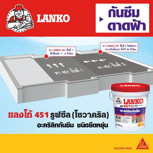 lanko-451-5-กก-แลงโก้-451-อะคริลิกกันซึม-ชนิดยืดหยุ่น-พร้อมใช้งาน-สำหรับหลังคา-ดาดฟ้า-lk-451-lanko-451-roof-seal