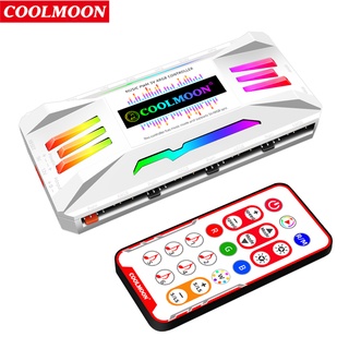 Coolmoon ฮับอัจฉริยะไร้สาย 5V 3Pin RGB จังหวะดนตรี PWM 4IN1