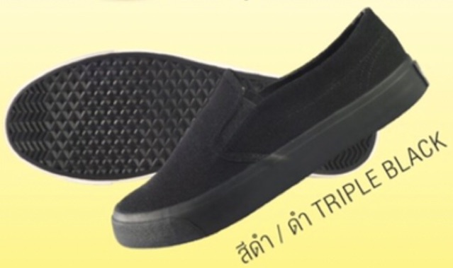 ภาพสินค้าGold city NS011 รองเท้าผ้าใบสวมโกลด์ซิตี้ สีดำ/ขาว/เขียวขี้ม้า/เทา/กรม/ดำดำ(ดำล้วน) ทรงสลิปออน slip on Goldcity โกลซิตี้ จากร้าน kratipkung บน Shopee ภาพที่ 8