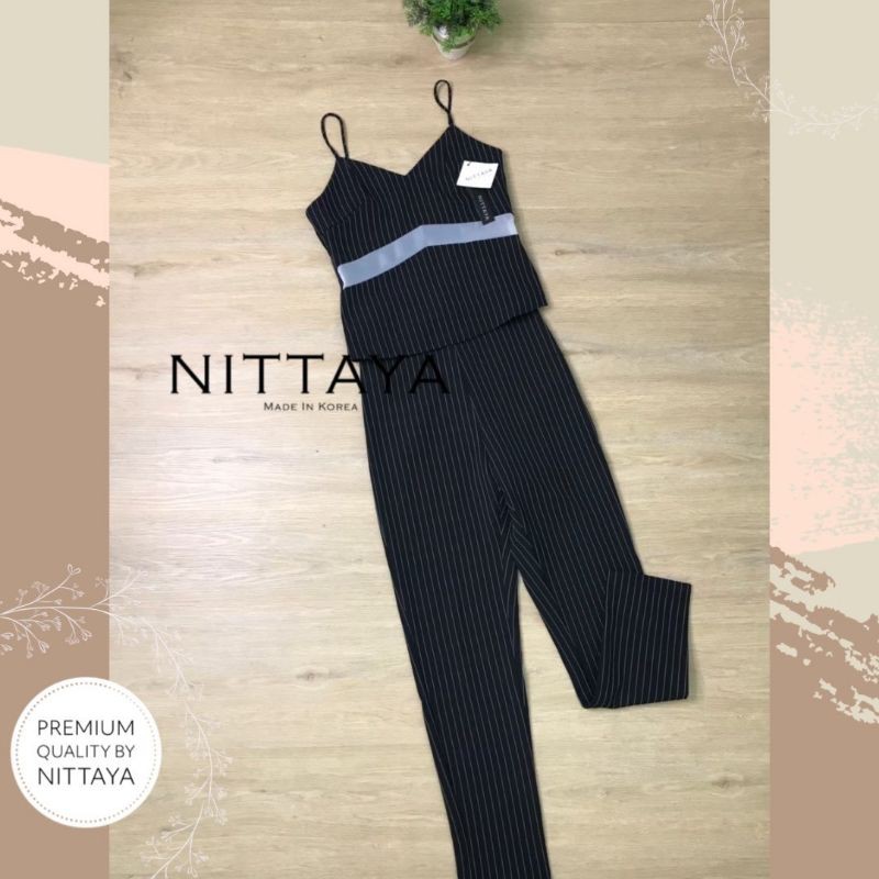 ป้าย-nittaya-เซทเสื้อสายเดี่ยว-กางเกงขายาว