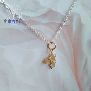 Finejewelthai จี้เงินแท้-จี้ดาว-เงินแท้-Silver-Star-Pendant - P107400e-g