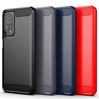 Xiaomi Mi 10T Pro 5G Case Shockproof Carbon Fiber Soft TPU Case Cover