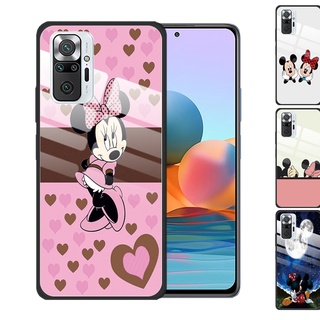 Xiaomi Redmi Note 10 5G 10S Pro 9S Redmi 9A 9 8 9T Mini Mickey Mouse Tempered Glass Cover Anti-Scratch Phone Case