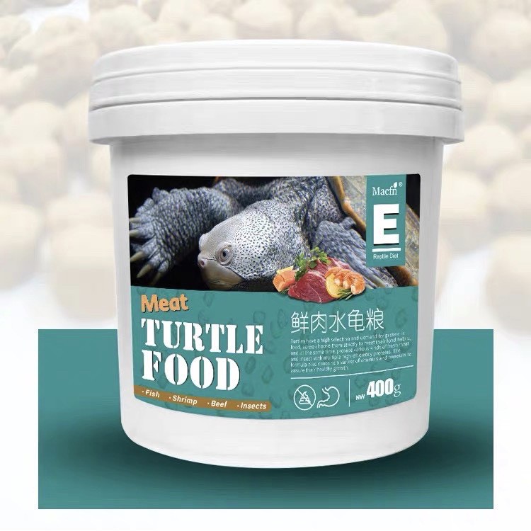 ภาพหน้าปกสินค้าอาหารเต่า Macfn Turtle Food ทำมาจากเนื้อสด เต็มไปด้วยโปรตีนที่สูง มีวิตามิน และ แคลเซียมสำหรับเต่าน้ำ