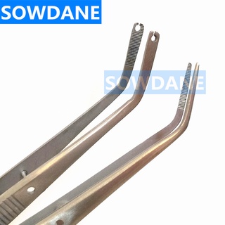 Dental Surgical Operation Stitching Tweezer College Tweezers Cotton Dressing Forcep Slots Tip Serrated Tip Oral Care
