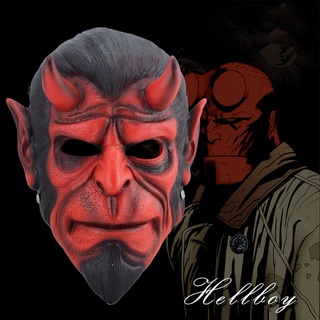 Mask หน้ากาก เดวิด ฮาร์เบอร์ จากหนัง Hellboy เฮลล์บอย วัสดุ ไฟเบอร์กลาส ป้องกัน สำหรับใส่ สยองขวัญ สุดโหด หมวก Marvel DC