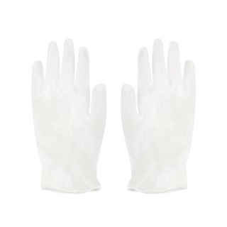 Dee-Double  🔥ถุงมือ PVC🔥 FREE SIZE แพ็ค10 สีขาว ถุงมือทำความสะอาด มีความยืดหยุ่น คงทน กระชับ ใส่สบาย ไม่แพ้ง่าย