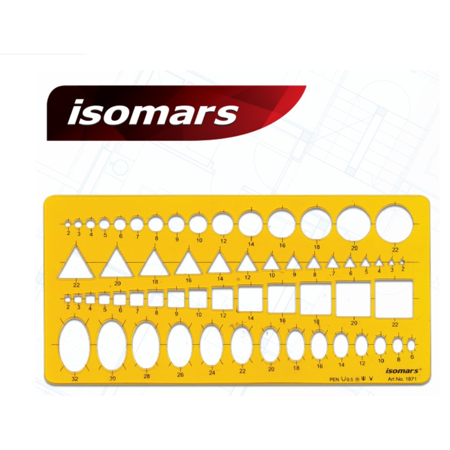 แผ่นเพลทดรออิ้ง Isomars ขนาด 242x120mm. สำหรับใช้ในการเรียนเขียนแบบ ดี ...