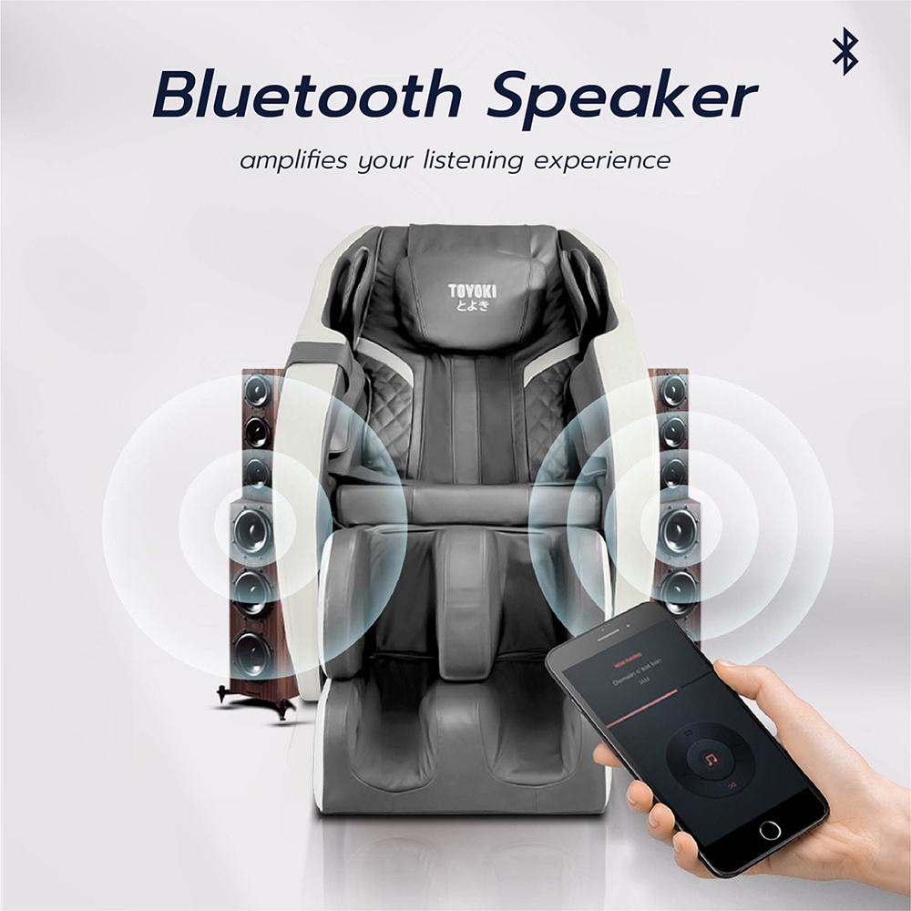 Toyoki R8311 เก้าอี้นวดไฟฟ้า รุ่นยอดฮิต เหมาะกับผู้สูงอายุ ไม่ต้องติดตั้ง สีเทา โซฟานวดไฟฟ้า ลดอาการปวดเมื่อย คลายกล้ามเนื้อดีเยี่ยม ผ่อนคลายความเหนื่อยล้าขั้นสุด โปรแกรมอัตโนมัติ ระบบ Zero Gravity