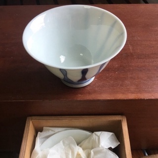 d114 ถ้วยน้ำชา เซรามิกงานกล่องญี่ปุ่น4 ชิ้น